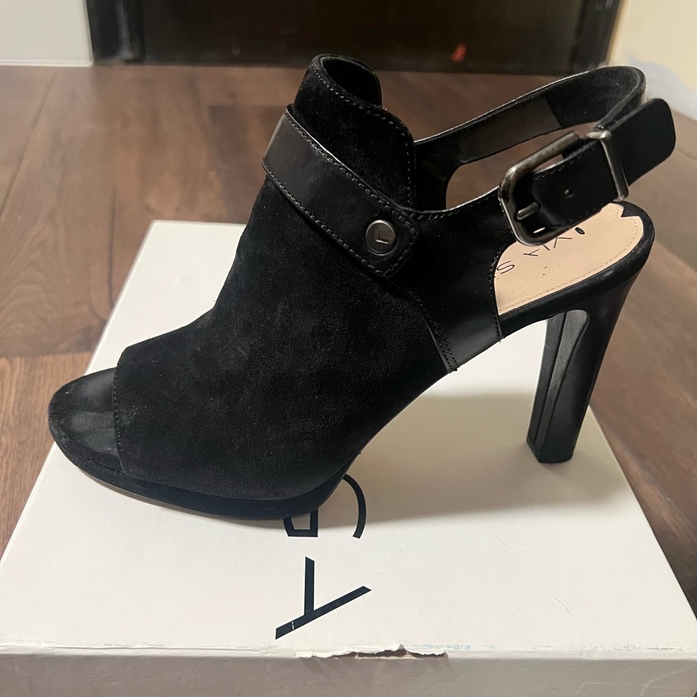Via Spiga Black Suede Heels